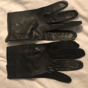 Vintage Black Leather Gloves